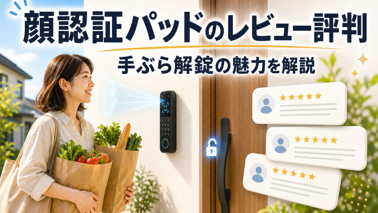 SwitchBot 顔認証パッドのレビュー・評判記事のアイキャッチ画像