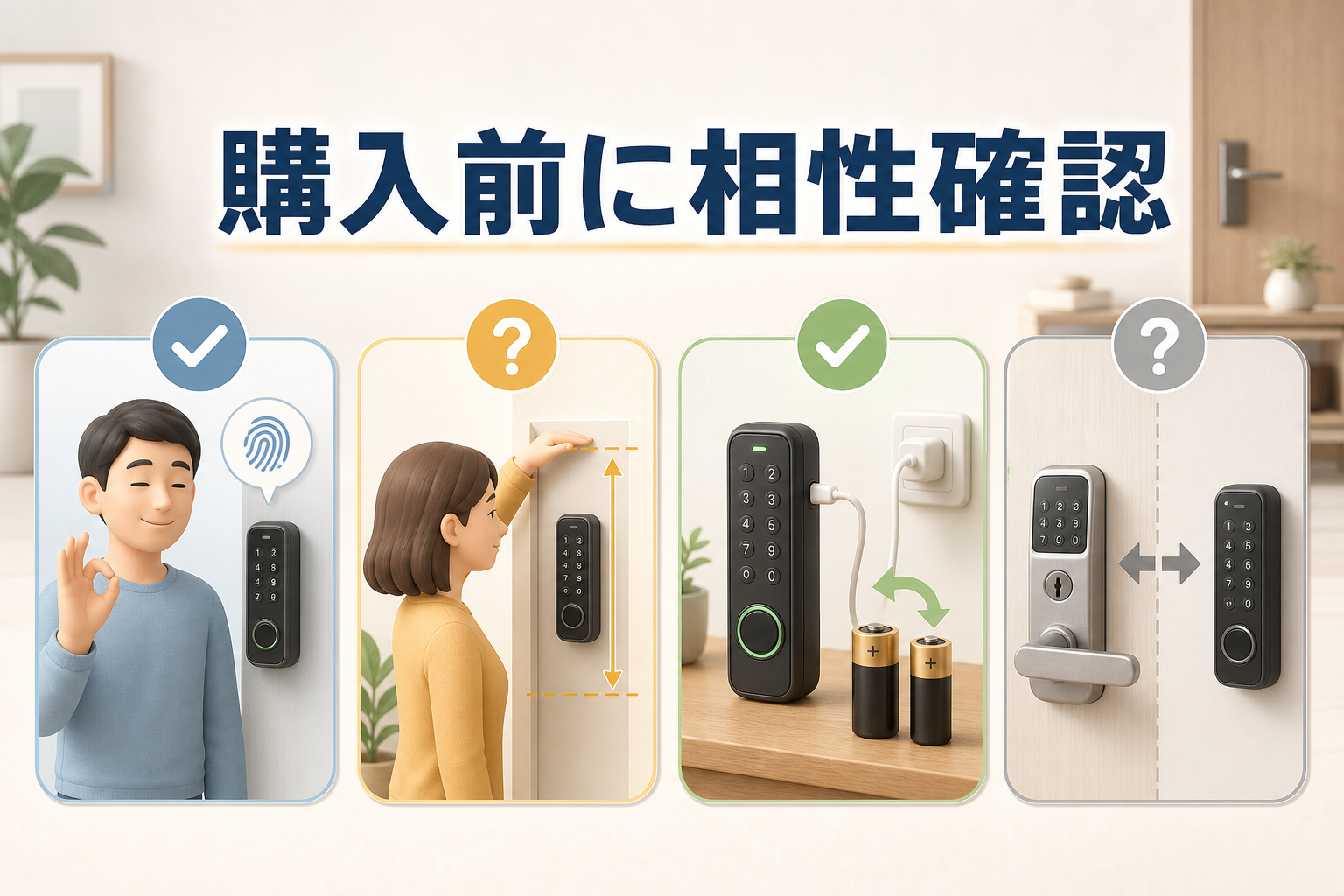 顔認証パッドを購入する前の相性確認を表した画像