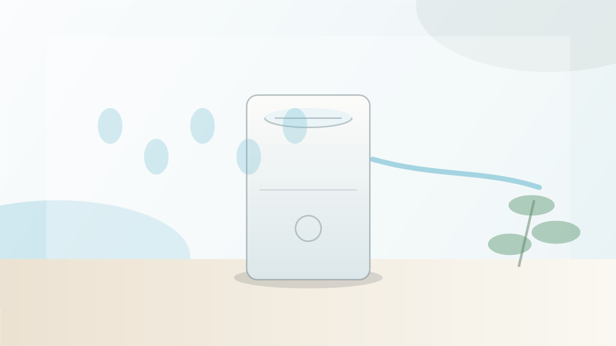 加湿器の水の音を確認するイメージ