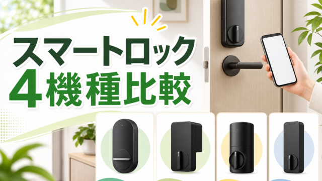 SwitchBotスマートロック4機種の比較イメージ